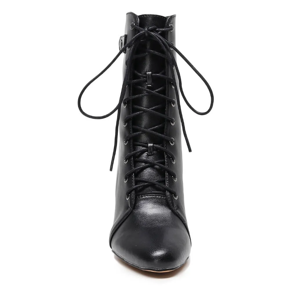 Another Moment - Black Vegan Leather - Rubber Sole