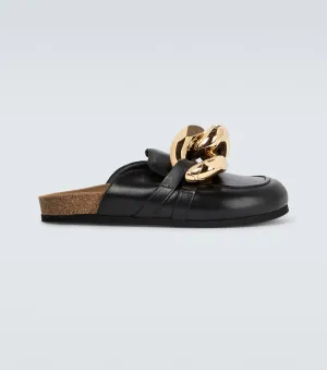 JW Anderson chain mules, black