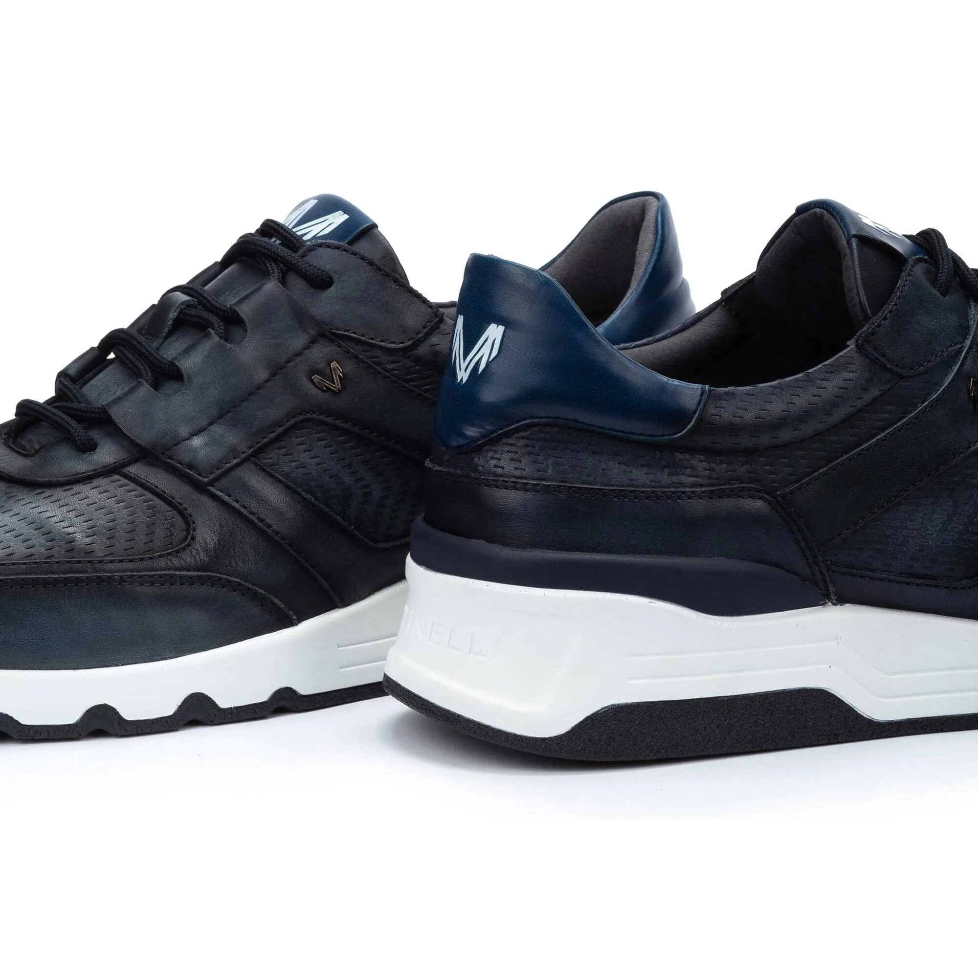 Martinelli Newport 1513-2708L Blue 5 Eyelet Sneaker Shoe Made In Spain