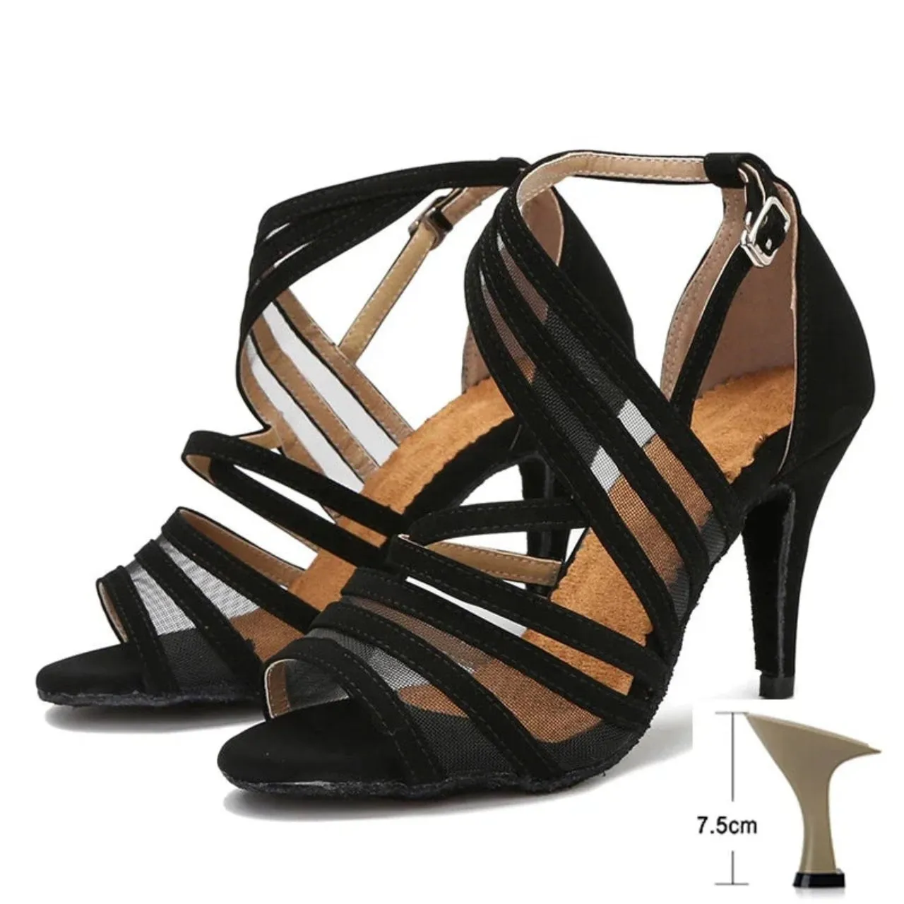 Merendy Suscitando Black Latin Dance Shoes