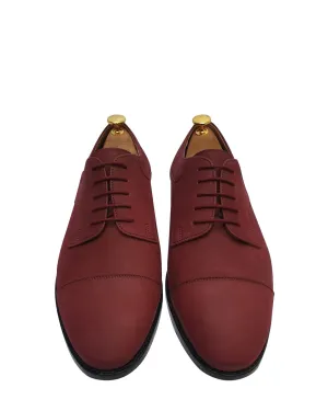 Nubuck Captoe Derby Burgundy