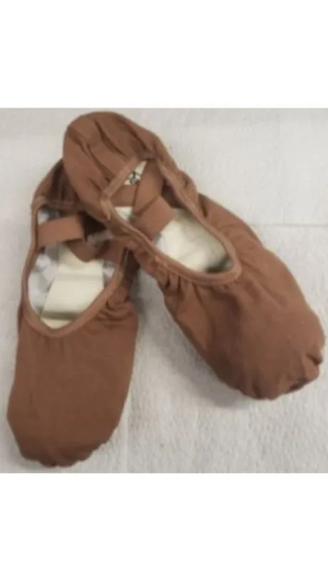 Quinn -- Stretch Canvas Split Sole Ballet -- Mocha