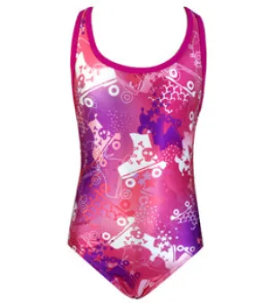 SPEEDO Girls Flipturns Roller Derby Racerback 7-16